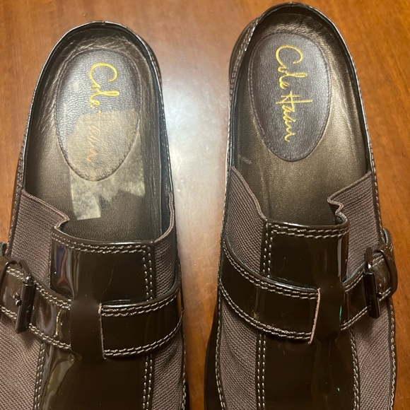 Cole Haan Dark Brown Patent Mule Loafers 9 Never Worn - Picture 2 of 6
